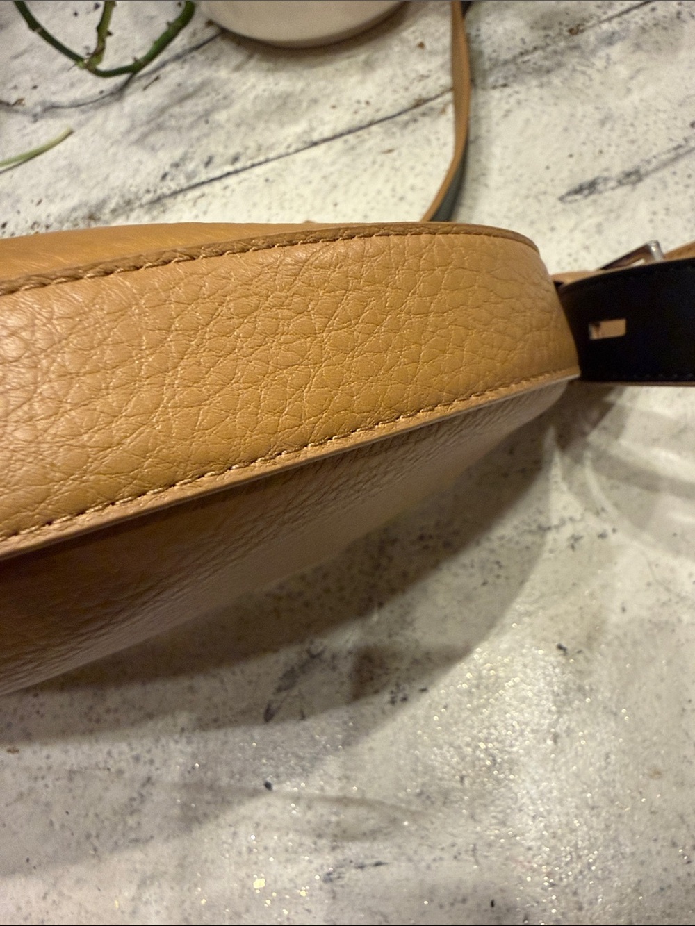 All Saints Tan Crescent Crossbody Bag - Picture 5 of 11